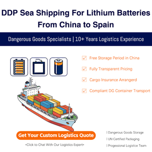Pengiriman Baterai Lithium DDP Melalui Laut Dari Cina ke Spanyol Layanan Door-to-Door Termasuk Bea Cukai & Pajak Terbayar - Product Image 1
