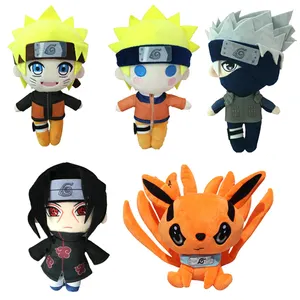 Muñeca de peluche de Naruto de 20cm para niño, muñeco de felpa de dibujos animados, Narutos, Uchiha, Itachi, Kakashi