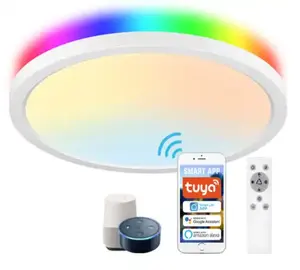 Ajustable óptico Cool warm IP22 18W LED inteligente luz de techo redonda LED luz de techo para uso doméstico