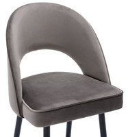 Divers tabouret de Bar de luxe en velours gris de bonne qualité pour la cuisine