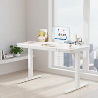 Table de bureau électrique pliable et extensible en acier et bois, ergonomique, durable, convertible automatiquement, facile à assembler, moderne, pour usage commercial