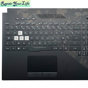 Teclado RGB Francés FR para Asus ROG Strix Hero II GL504GW <span class=keywords><strong>GL504GM</strong></span> GL504GS GL504GV 90NR01C1-R31FR0 con Reposamuñecas Negro - Product Image 2