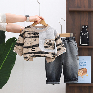 <span class=keywords><strong>ชุด</strong></span>เสื้อผ้า<span class=keywords><strong>เด็ก</strong></span>ผู้ชาย 2 ชิ้น ลายการ์ตูน ผ้าฝ้ายทอ สไตล์ลำลอง คุณภาพสูง ขายส่ง - Product Image 3