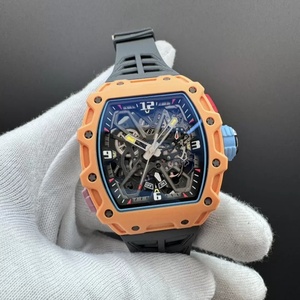New RM Orange Carbon Fiber Case butterfly Buckle <b>Skeleton</b> <b>Automatic</b> Mechanical Movement Waterproof Sports Mechanical <b>Watch</b> - Product Image 1