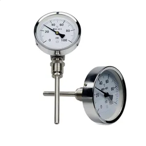 مقياس درجة الحرارة ثنائي المعادن مؤشر مقياس حرارة موقد الغاز من الفولاذ المقاوم للصدأ ثنائي المعادن