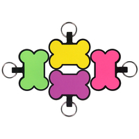 Etiquettes en silicone avec code QR personnalisées pour animaux de compagnie, boucles en silicone avec anneaux en métal, cadeau promotionnel en silicone