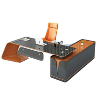 Mobilier de bureau design laqué moderne Bureau de luxe Bureau du directeur général Bureaux de la collocation du cabinet de la chaise