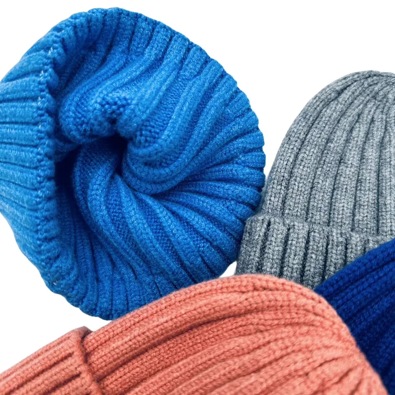 Venta caliente de fabricación de deporte de invierno gorras de punto unisex por todo Jacquard personalizado Mohair Beanie Hat con logotipo