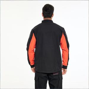Veste <span class=keywords><strong>de</strong></span> <span class=keywords><strong>travail</strong></span> haute visibilité noire et <span class=keywords><strong>orange</strong></span> pour homme, doublée <span class=keywords><strong>polaire</strong></span>, fermeture éclair intégrale, col montant, vêtements <span class=keywords><strong>de</strong></span> sécurité pour la construction - Product Image 6