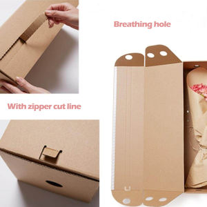 Custom Logo Reusable Eco-Friendly Corrugated Board Flower Shipping <b>Boxes</b> - Product Image 2
