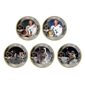 50e anniversaire <span class=keywords><strong>Apollo</strong></span> <span class=keywords><strong>11</strong></span> Moon palier argent pièce commémorative personnalisée - Product Image 2