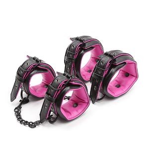 Premium Menottes et Poignets De Jambe Ensemble de Contrainte BDSM Cuir Retenue BGO-0045 - Product Image 2