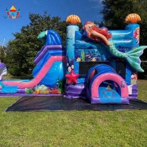 Castillo Inflable de Sirena de 14 pies con Tobogán (Uso en Seco/Húmedo) |   Combo de Casa Inflable de PVC, Fácil de Instalar, Capacidad Máxima de 6-10 Personas, Uso en Exteriores - Product Image 4