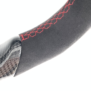 Volant en cuir et fibre de carbone personnalisé CCExcellent pour <span class=keywords><strong>Audi</strong></span> B9 avec style sportif et palettes de changement de vitesse - Product Image 3