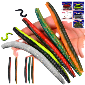 เหยื่อตกปลาหนอนยางแบบนิ่ม ขนาด 10 ซม./13 ซม. น้ำหนัก 5.5 กรัม/8 กรัม รูปทรงกลับหัว สำหรับตกปลาทะเล ปลอดสารตะกั่ว ขายดีจากโรงงาน - Product Image 1