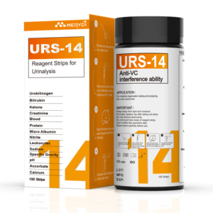 Suministros Médicos URS-14 Tira Reactiva <span class=keywords><strong>de</strong></span> <span class=keywords><strong>Orina</strong></span> 14 Parámetros Tira Reactiva <span class=keywords><strong>de</strong></span> <span class=keywords><strong>Orina</strong></span> OEM Acepta Personalización - Product Image 1