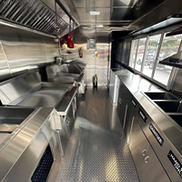 Camion de restauration commercial, remorque alimentaire entièrement équipée en acier inoxydable pour la vente, idéale pour la restauration rapide, les pizzas, le barbecue et les glaces