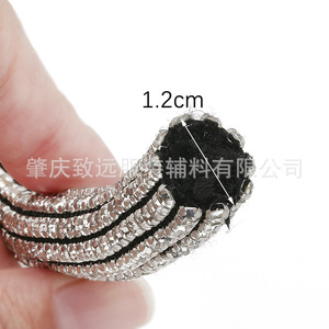 Tubo redondo de diamantes de imitación de 3 mm, 10 filas, grado A, cuerda completa de diamantes de imitación para accesorios de joyería y ropa DIY - Product Image 3