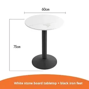 Mesa de comedor de tablero de roca comercial de lujo ligero, silla de comida rápida, cafetería, comedor, área de servicio para tiendas de té con leche, juegos de restaurante - Product Image 6