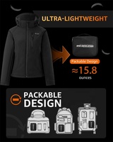 Veste chauffante pour femmes avec capuche réglable et détachable Veste chauffante personnalisée Softshell pour femmes