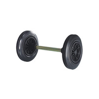Roue en caoutchouc massif de 8 pouces de diamètre (200 mm) pour poubelle, bac à déchets, conteneur à ordures, roulettes
