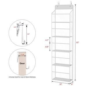 ที่แขวนเก็บไหมพรมสำหรับถักนิตติ้งและโครเชต์ พร้อมช่องใสพลาสติก 5 ช่อง - Product Image 6