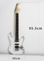 Vente en gros OEM Crystal Transparent Guitare électrique Guitare électrique simple simple double Acrylique Rock Live Guitare électrique
