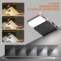 Adorable Lampe de Lecture Carrée Blanche Rechargeable à LED, Portable et Écologique, avec Clip de Fixation, Effet Bande Dessinée