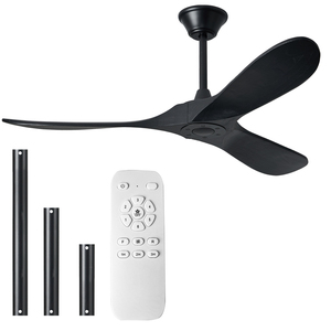 Modern Luxury 52-Inch Weathered Gray ABS <strong>Ceiling</strong> <strong>Fan</strong> with Powerful DC Silent Copper Motor for <strong>Best</strong> Hotels Households - Product Image 1