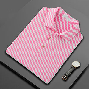 Vêtements pour hommes polo de golf t-shirt logo personnalisé sérigraphie de haute qualité à manches courtes grande taille polyester spandex évacuation de l'humidité - Product Image 4