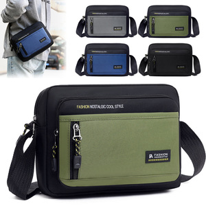Men's Chest Bag Oxford Cloth Large Capacity Wear Resistant Color Blocking Shoulder Bag For Everyday Use Spring 2025 - Product Image 1