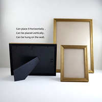 Marco de Fotos Dorado de Estilo Europeo, Diseño Europeo Personalizado, Grabado Hecho a Mano, Marco de Madera Ecológico, MOQ Bajo, Arte de Pared