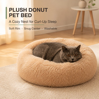 Coussin pour animaux de compagnie en forme de beignet, doux et moelleux, chaud, confortable, antidérapant, moderne, durable, écologique, tendance, plusieurs tailles, chiens de petite et moyenne taille