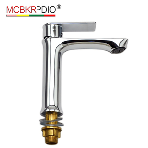 Brass Dài Miệng Phòng Tắm Lưu Vực Lưu Vực Đơn Làm Mát Vòi Nước 25 Gốm Van Lõi Kéo Dài Brass Chân OEM - Product Image 5