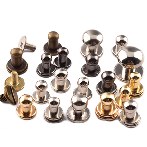 Rivets bouton en acier, aluminium, cuivre, finition zinguée, taille M2-M7 pour chaussures, sacs et accessoires en cuir - Product Image 4