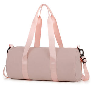 사용자 정의 로고 유행 여성 남성 여행 가방 피트니스 스포츠 체육관 가방 나일론 핑크 지퍼 폐쇄 여행 더플 가방 남여 공용 - Product Image 2