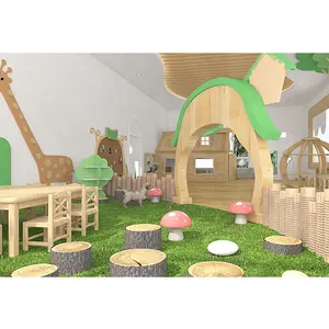 رعاة البقر نشاط داخلي غرفة الاطفال حزب غرفة treehouse لعب دور خشبي والحسية معدات اللعب