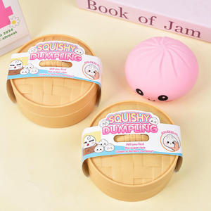 New Dumpling <b>Squishies</b> Toy Simulated Bun Squeezing Stress Relief Toy Dumpling Twisting Toy Baozi Logo Design Youth Age Range - Product Image 2
