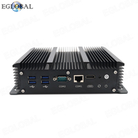 Computadora Industrial sin Ventilador EGLOBAL, Intel Core I3-7100U, DDR3L, MSATA SSD, Win10 HD, 2*COM, 4*USB, 6*RJ45, Giga LAN, Mini PC Linux