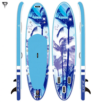 Planche à pagaie gonflable JTRDA 10,6 pieds en matériau Drop Stitch, polyvalente, système à 3 ailerons, design portable, capacité de 150 kg pour les lacs