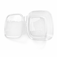 Boîte d'emballage en PET pour gâteau, pizza, sushi, personnalisable en usine, 24 oz, avec couvercle transparent et matériaux de qualité alimentaire