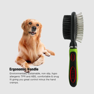 Cepillo Combinado de Doble Cara KUDI con Cerdas y Púas para el Cuidado del Pelo de Perros y Gatos - Product Image 3