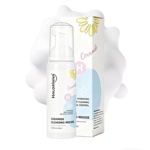 <span class=keywords><strong>Espuma</strong></span> <span class=keywords><strong>Limpiadora</strong></span> <span class=keywords><strong>con</strong></span> Ceramidas HALORINNA 100ml <span class=keywords><strong>con</strong></span> Ácido Hialurónico, <span class=keywords><strong>Espuma</strong></span> Hidratante para una Limpieza <span class=keywords><strong>Facial</strong></span> Profunda y Suave de los Poros - Product Image 1