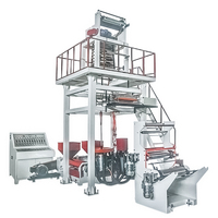 Machine de soufflage de film à 2 couches Hongtong à haute rentabilité, 2 vis, ABA, pour extrusion de film LDPE HDPE LLDPE