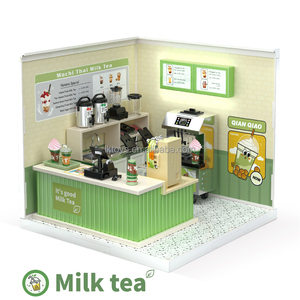 Juguetes de la suerte, venta al por mayor, Mini cocina, casa de juegos de la amistad, tienda de postres de miel, Kit de Casa de juguetes, súper tienda, sala de café, sala de estar - Product Image 2
