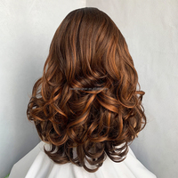 Perruque synthétique mi-longue de 18 pouces pour femme, avec clip en U, extension de cheveux ondulés et volumineux, prête à porter