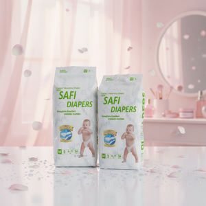 Kubei Disposable Cotton Baby Diapers with Dry Surface Leak Guard Embroidered Design Laser Printed Logo-50 Pcs/<strong>Pack</strong> - Product Image 1