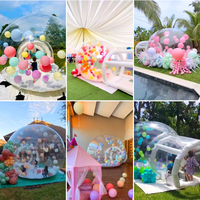 Maison de rebond à bulles gonflable transparente Ballons de fête pour enfants Maison amusante Tente à bulles gonflable transparente Igloo Dome