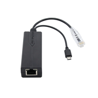 ZhenqianKJ, Cable Ethernet RJ45 de 48V a 5V, divisor POE Micro USB, convertidor POE de 10/100Mbps para cámara IP CCTV