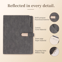 Ensemble cadeau de carnet à feuilles mobiles avec fermoir magnétique personnalisé A5, souvenir d'entreprise, carnet de notes